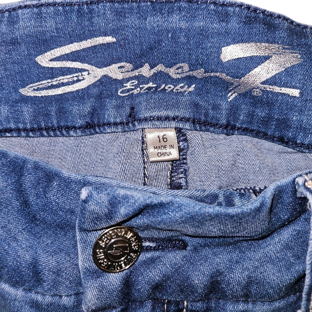 Seven7 Women's Medium Blue Skinny Jeans - Picture 7 of 10